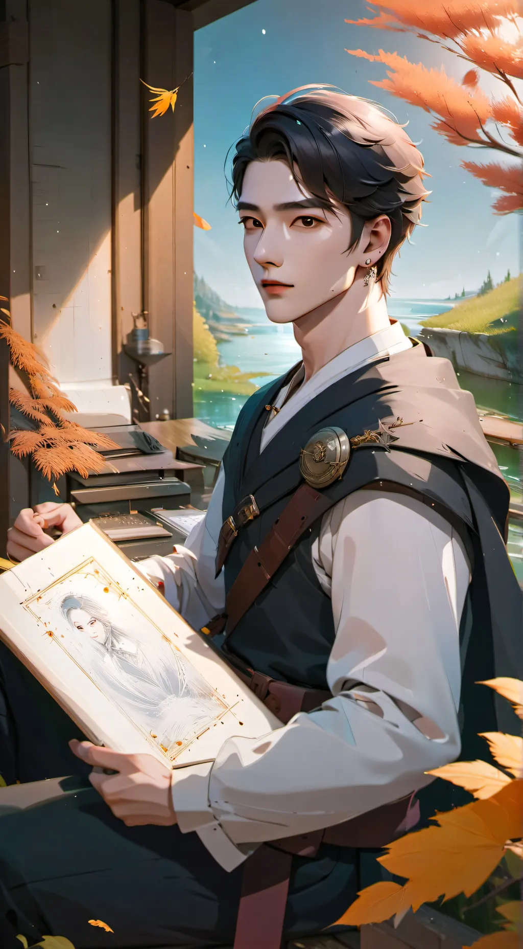 ai character: leon background