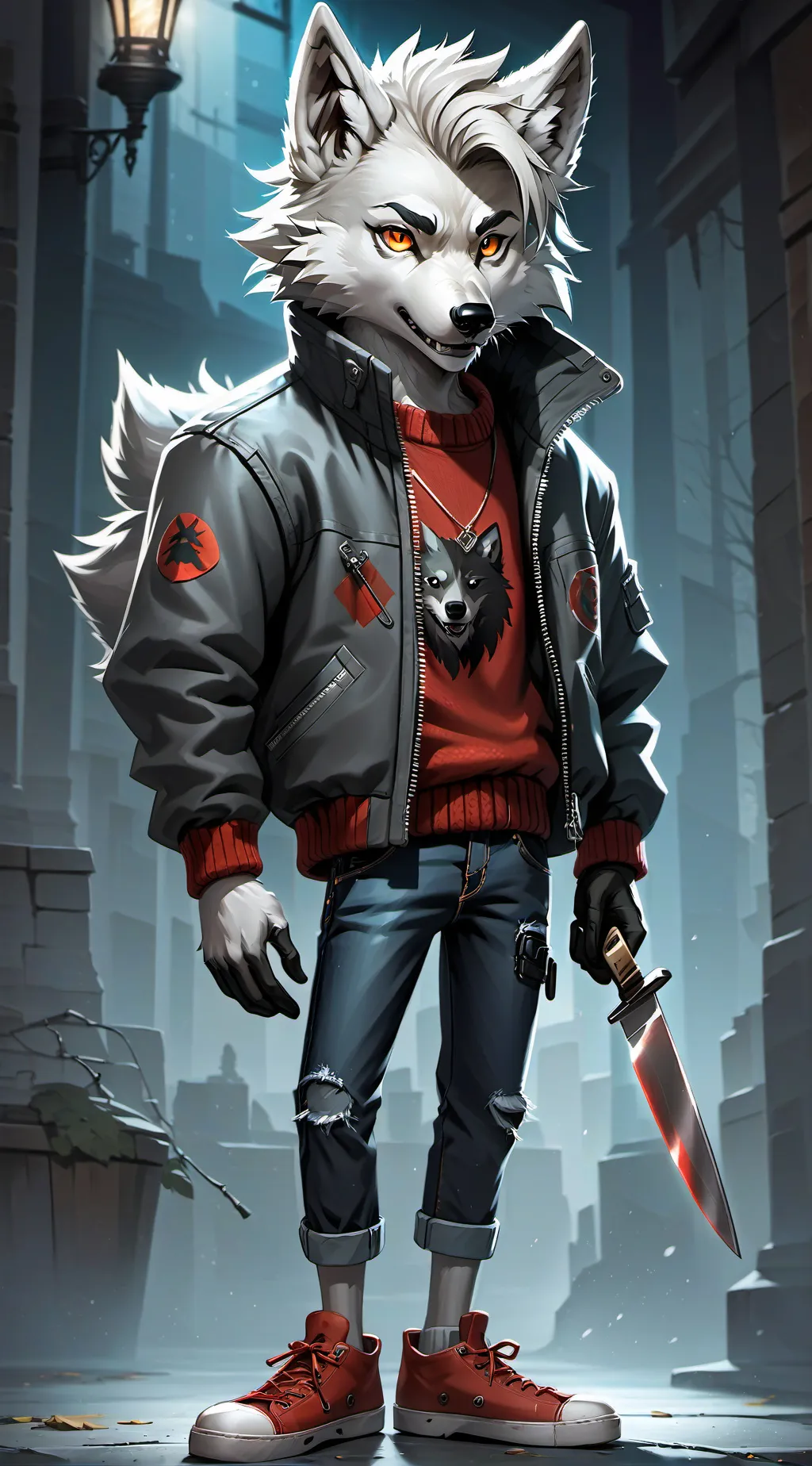 ai character: The Nightwolf Man background
