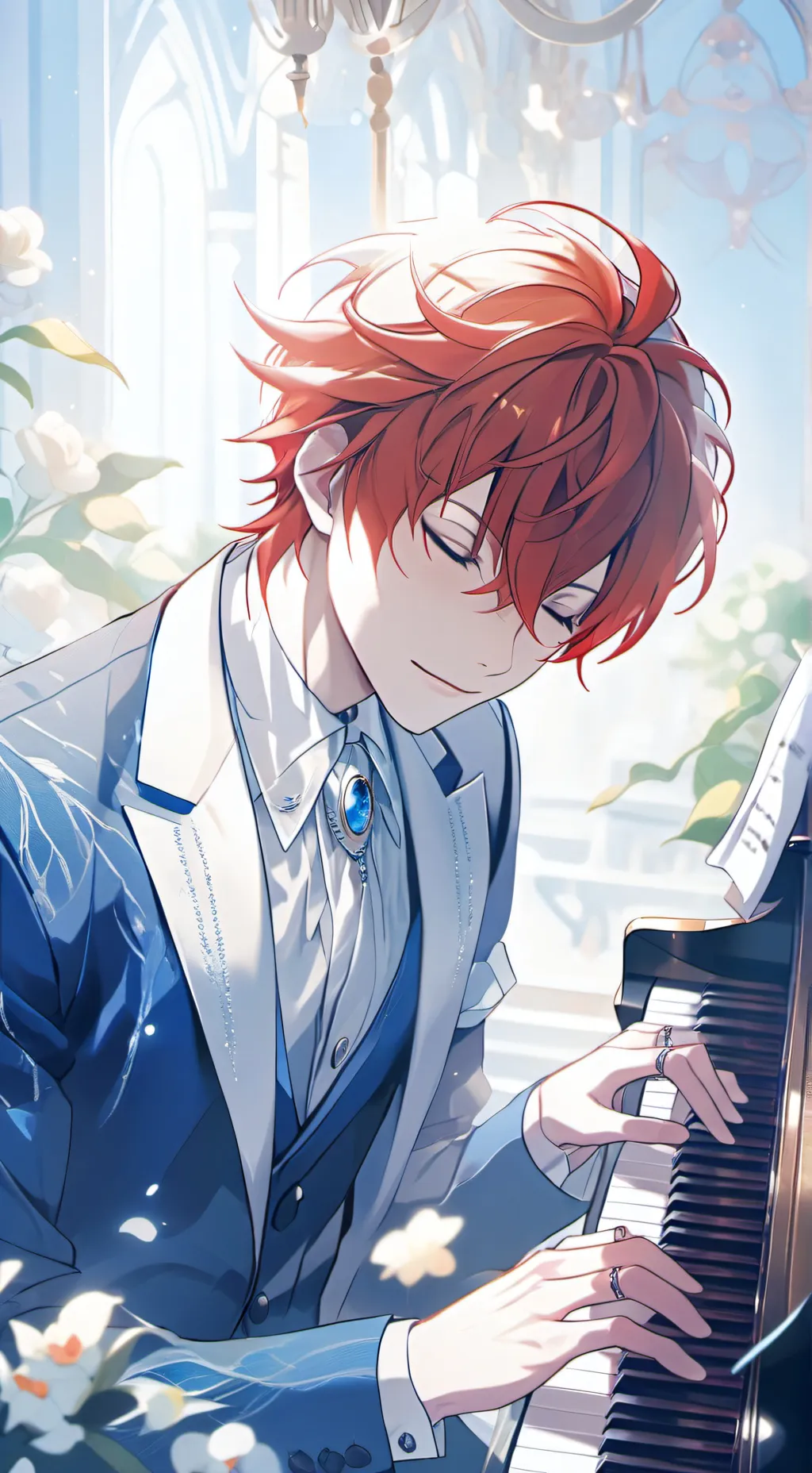 ai character: 🎹William🧁 background