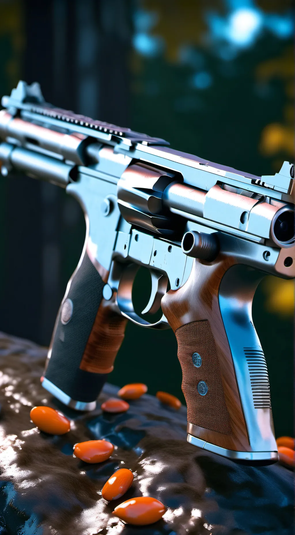 ai character: a gun background