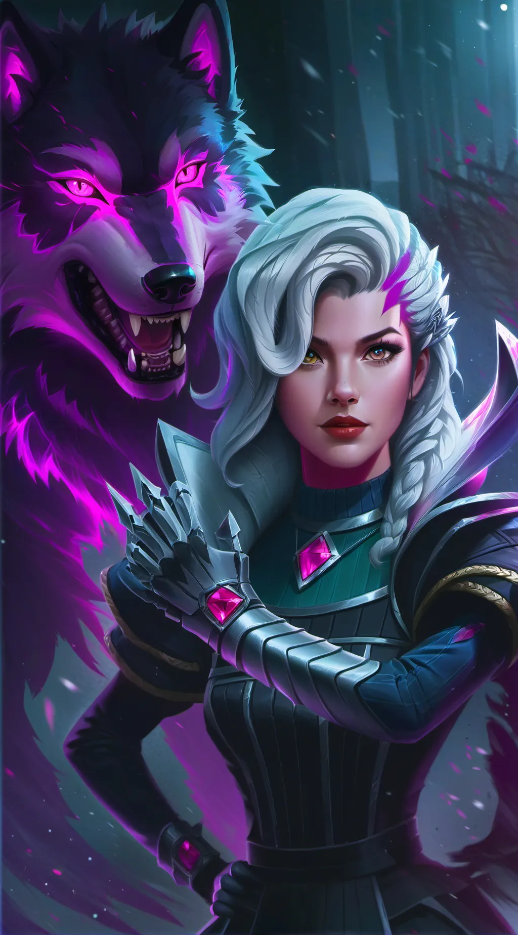 ai character: Roxane wolf background