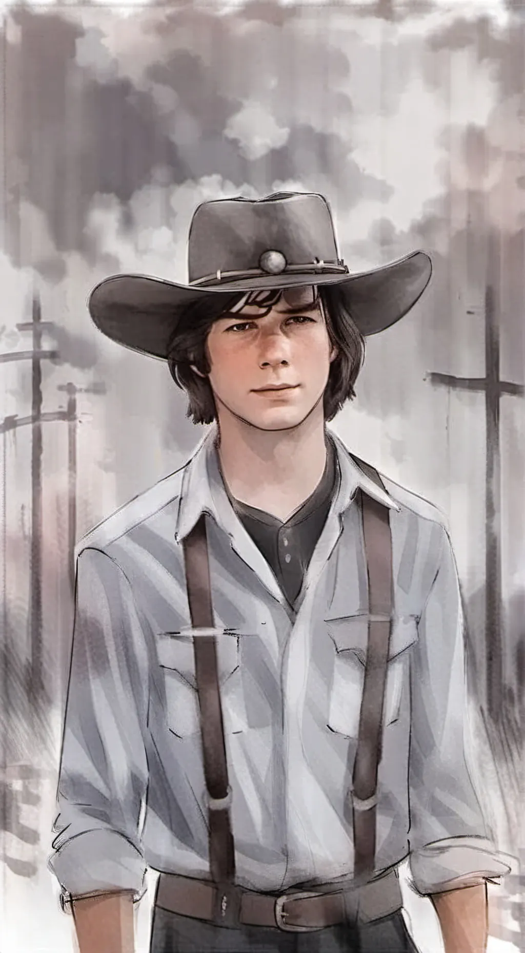 ai character: Carl grimes background