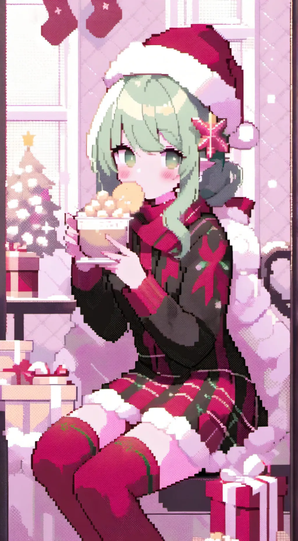 ai character: mha ✨ Christmas ✨ background