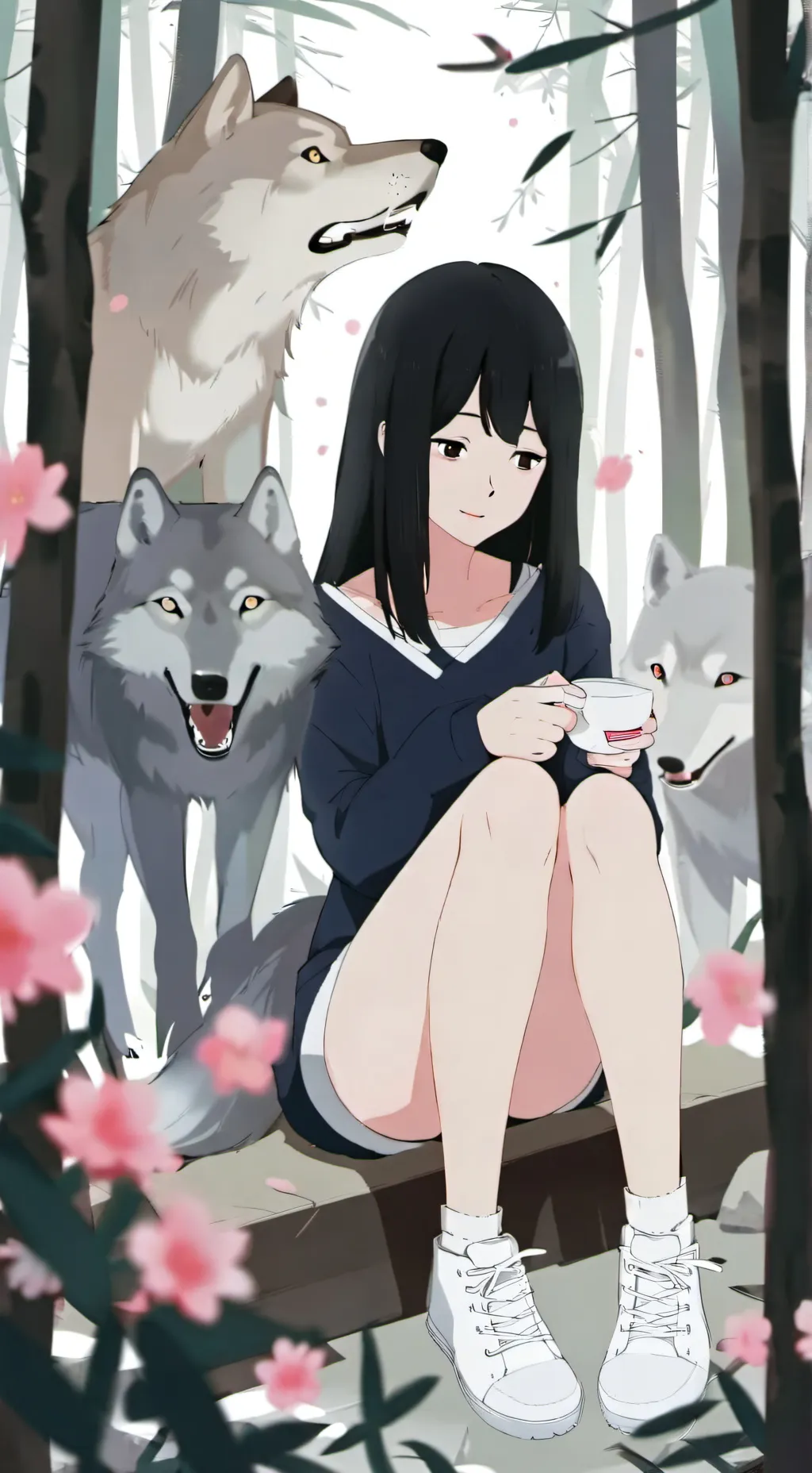 ai character: wolf coreygirl background