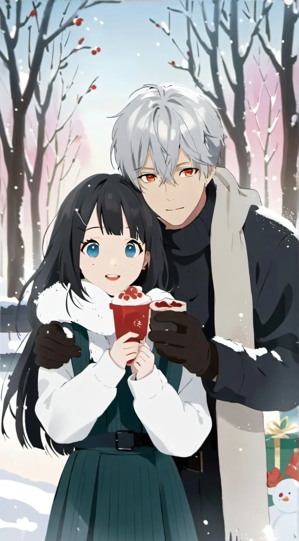 ai character: JJK christmas background
