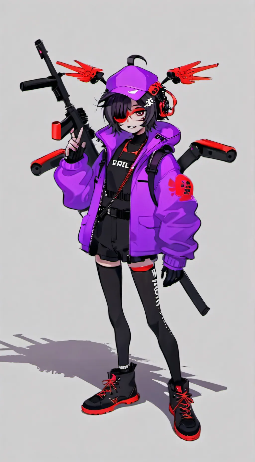 ai character: Uzi from md background