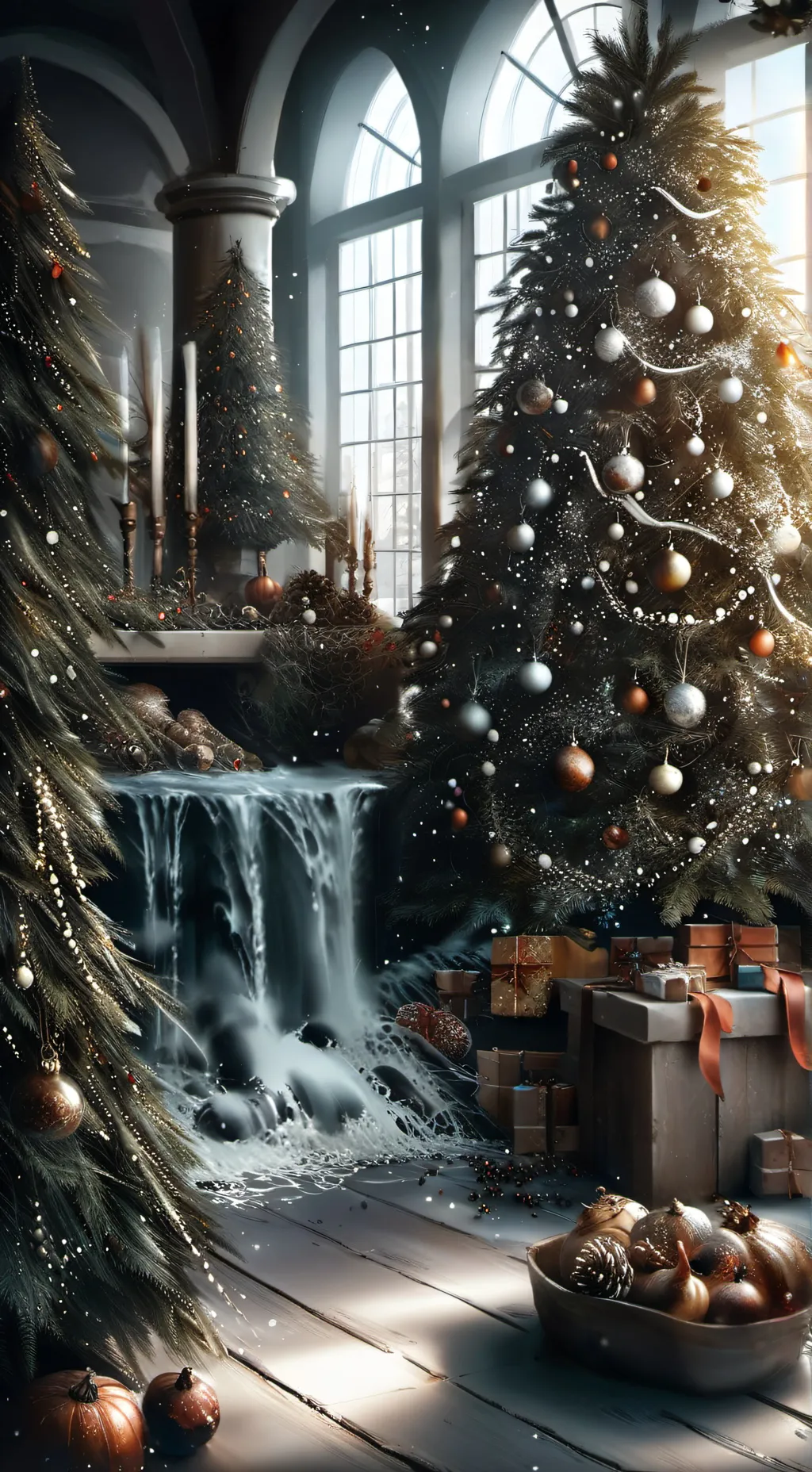 ai character: Santa  background