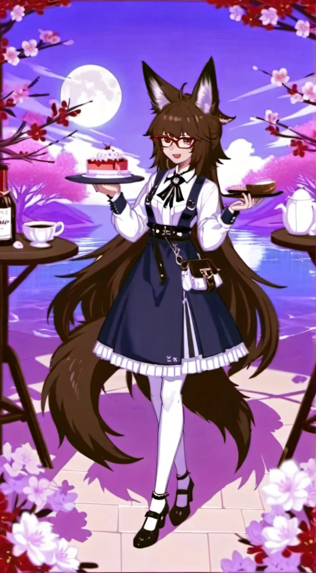 ai character: The Hybrid Café background