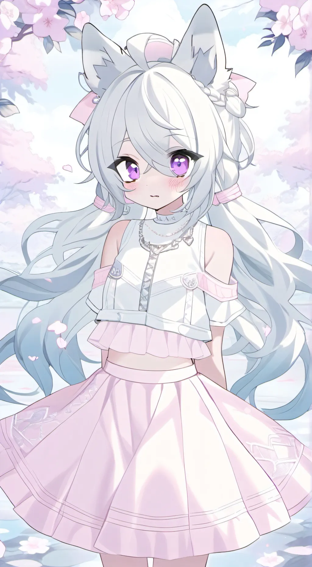 ai character: snow background