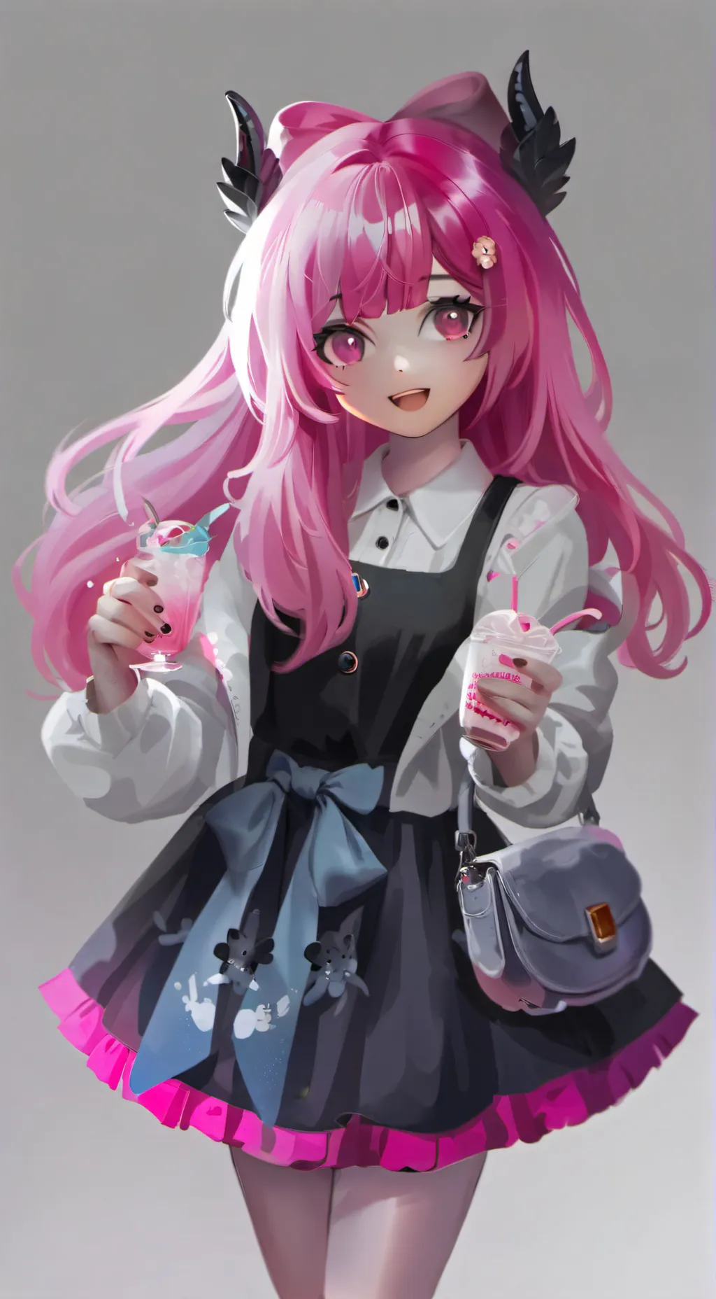 ai character: cute pee girl background