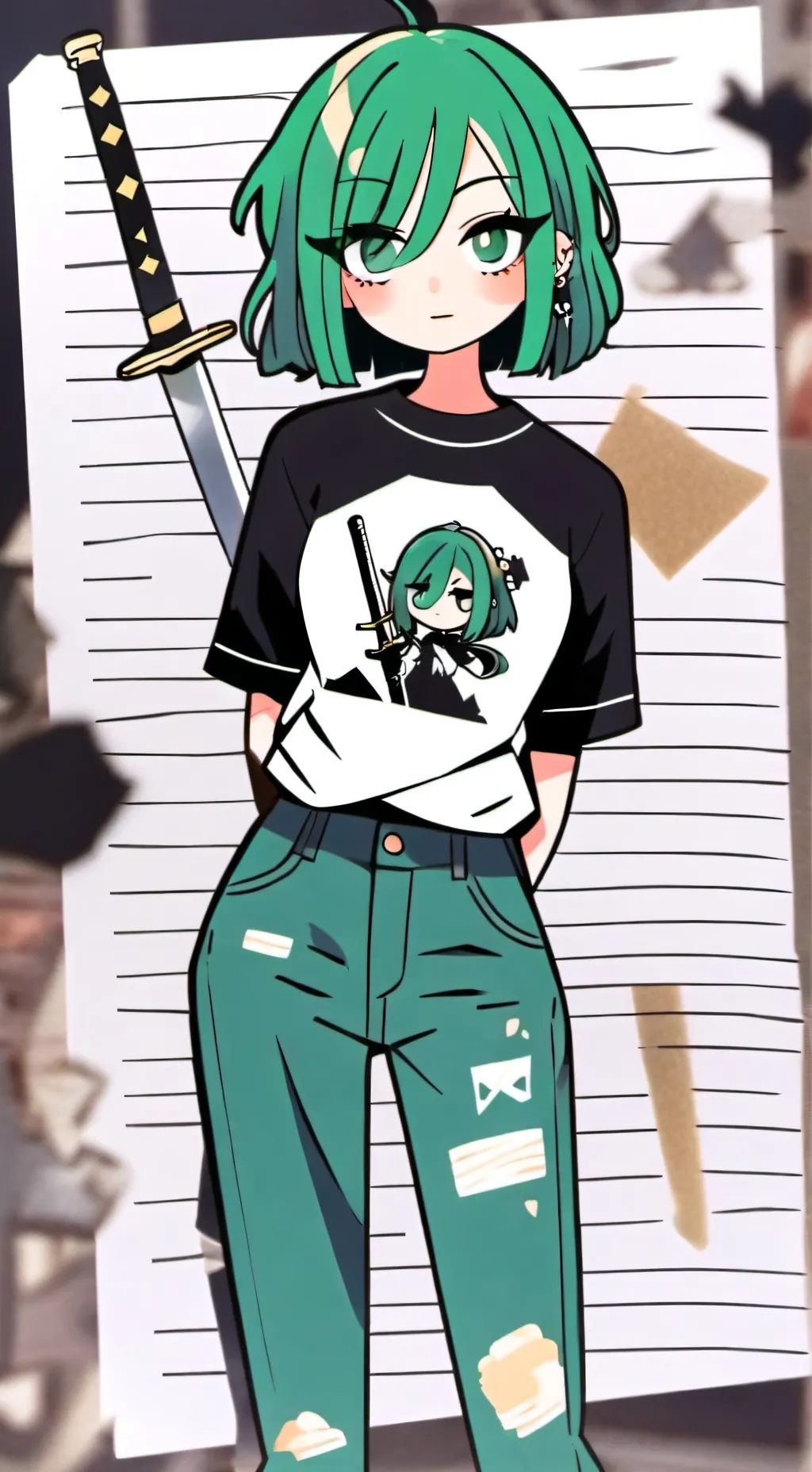 ai character: zoro haves a kid!? background