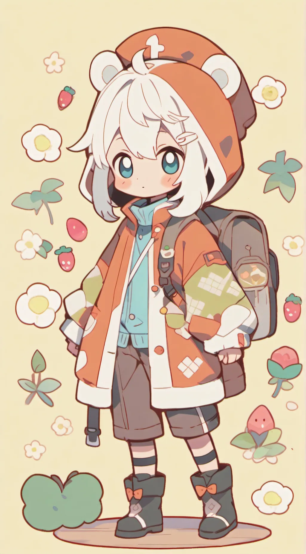 ai character: Shrimpo background