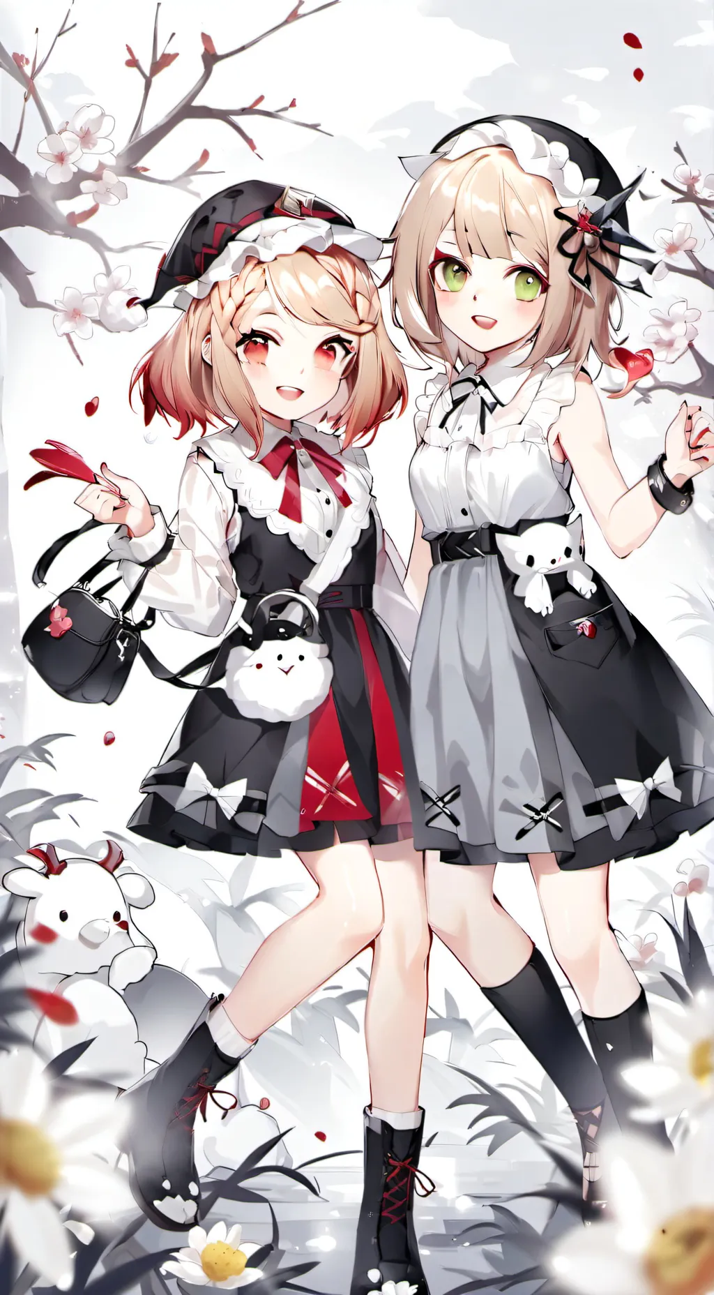 ai character: Amanda and Lana  background