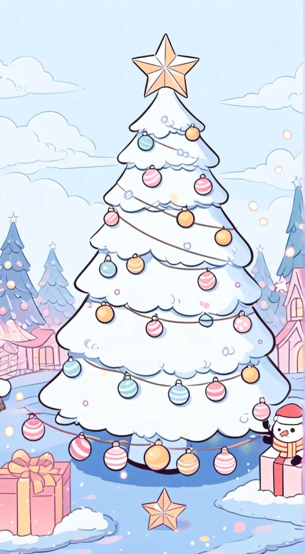 ai character: HH Christmas background