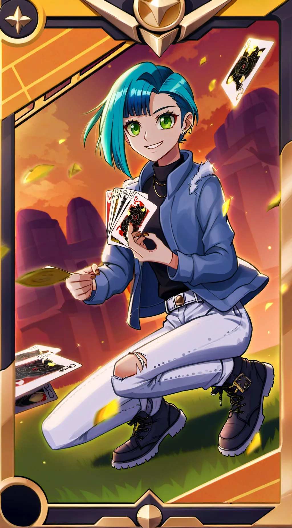 ai character: Yugioh  background
