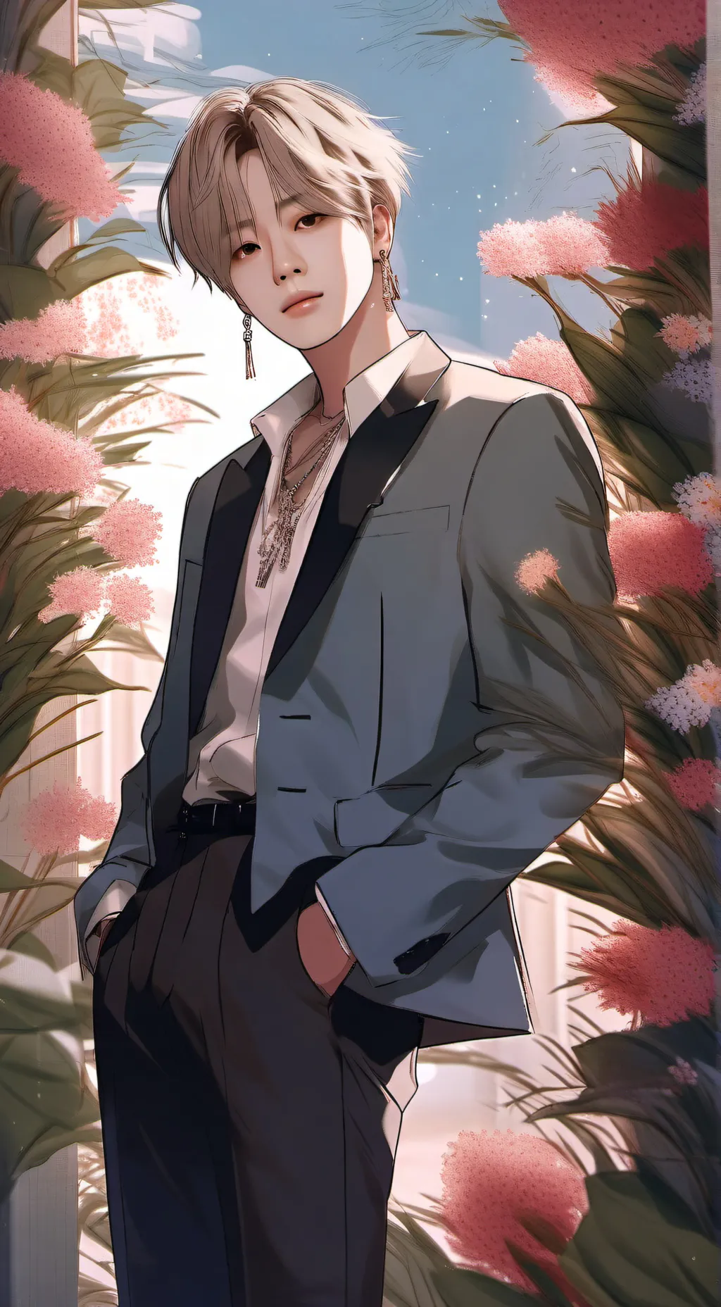 ai character: park jimin  background
