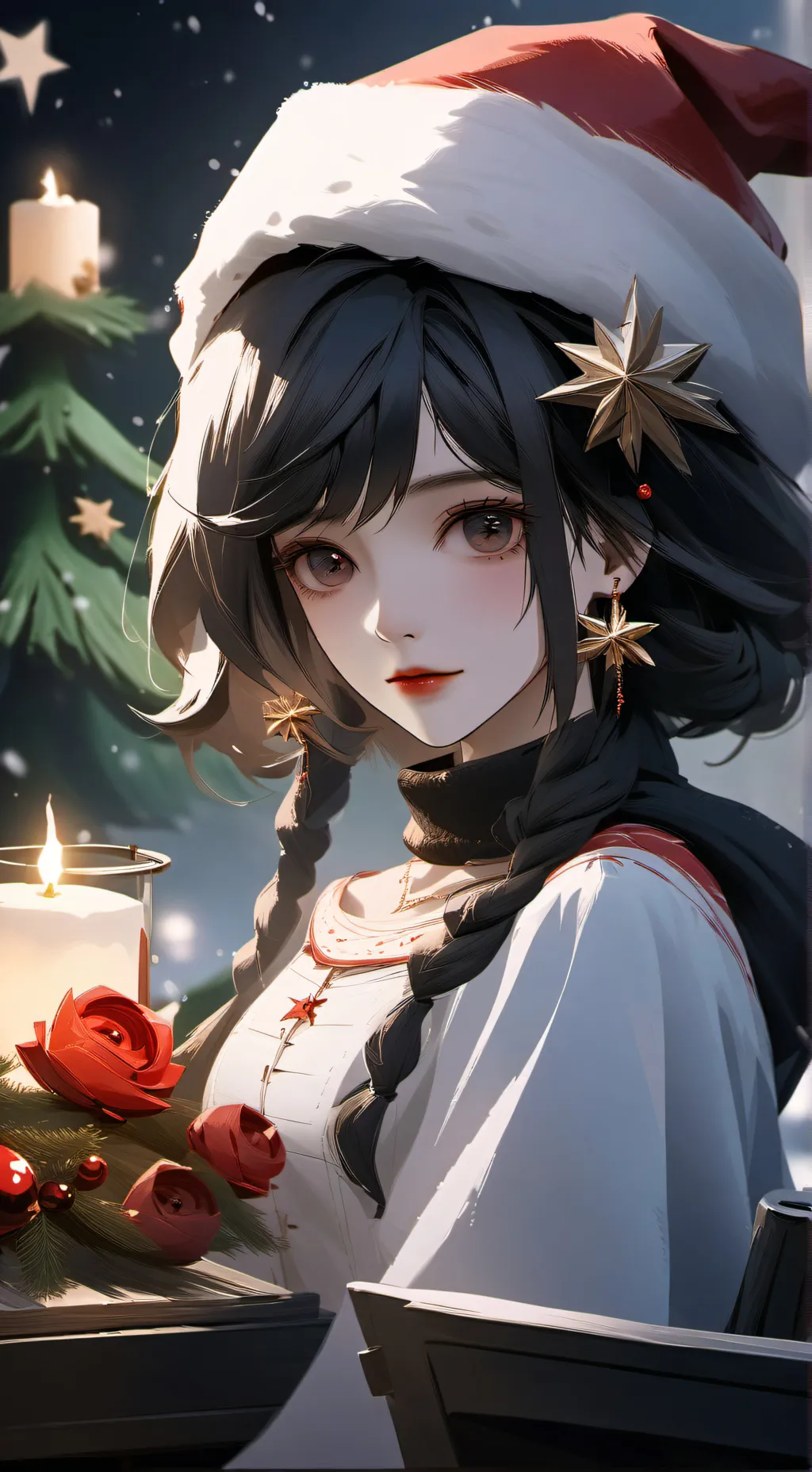 ai character: KNY christmas  background