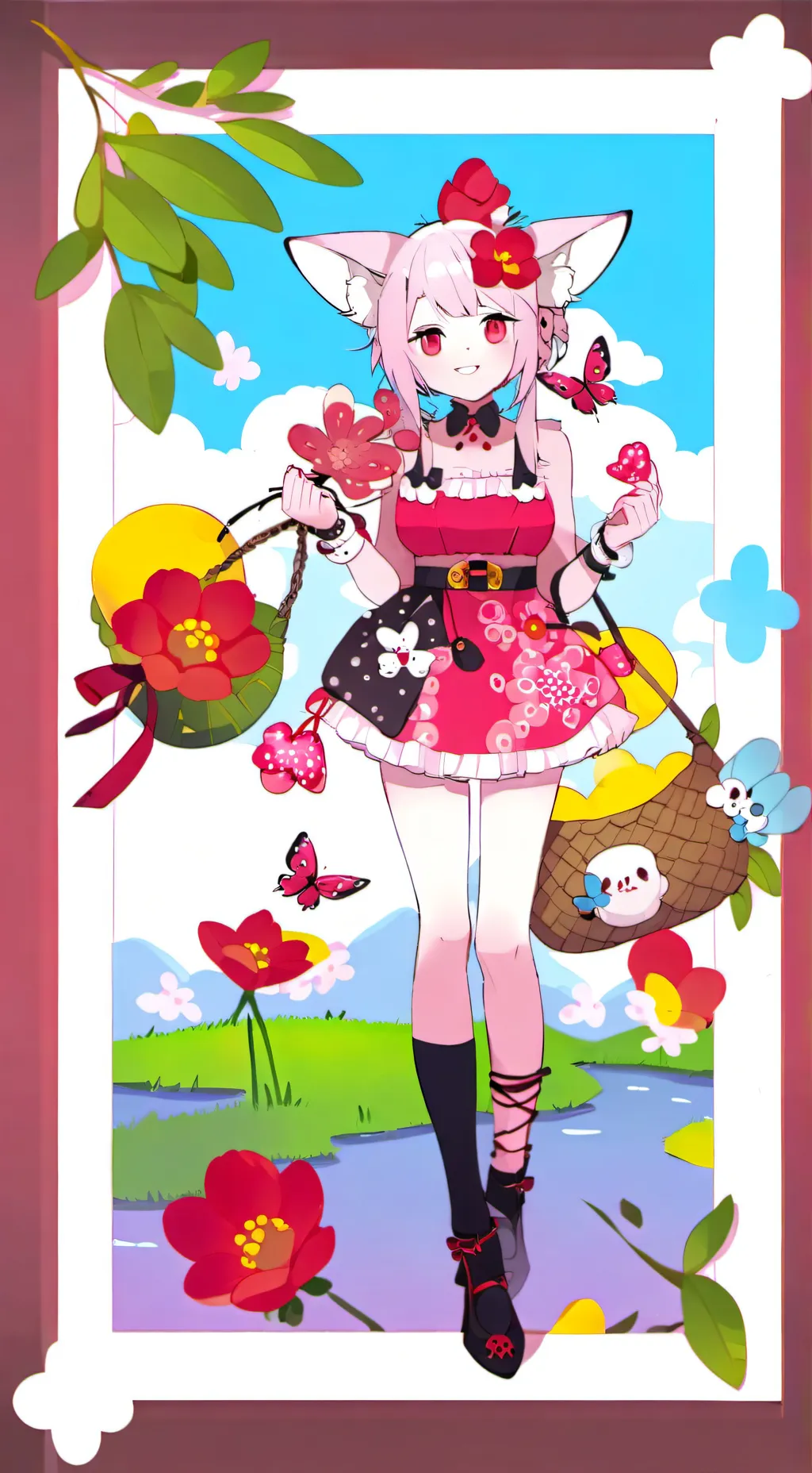 ai character: TADC but its xmas background