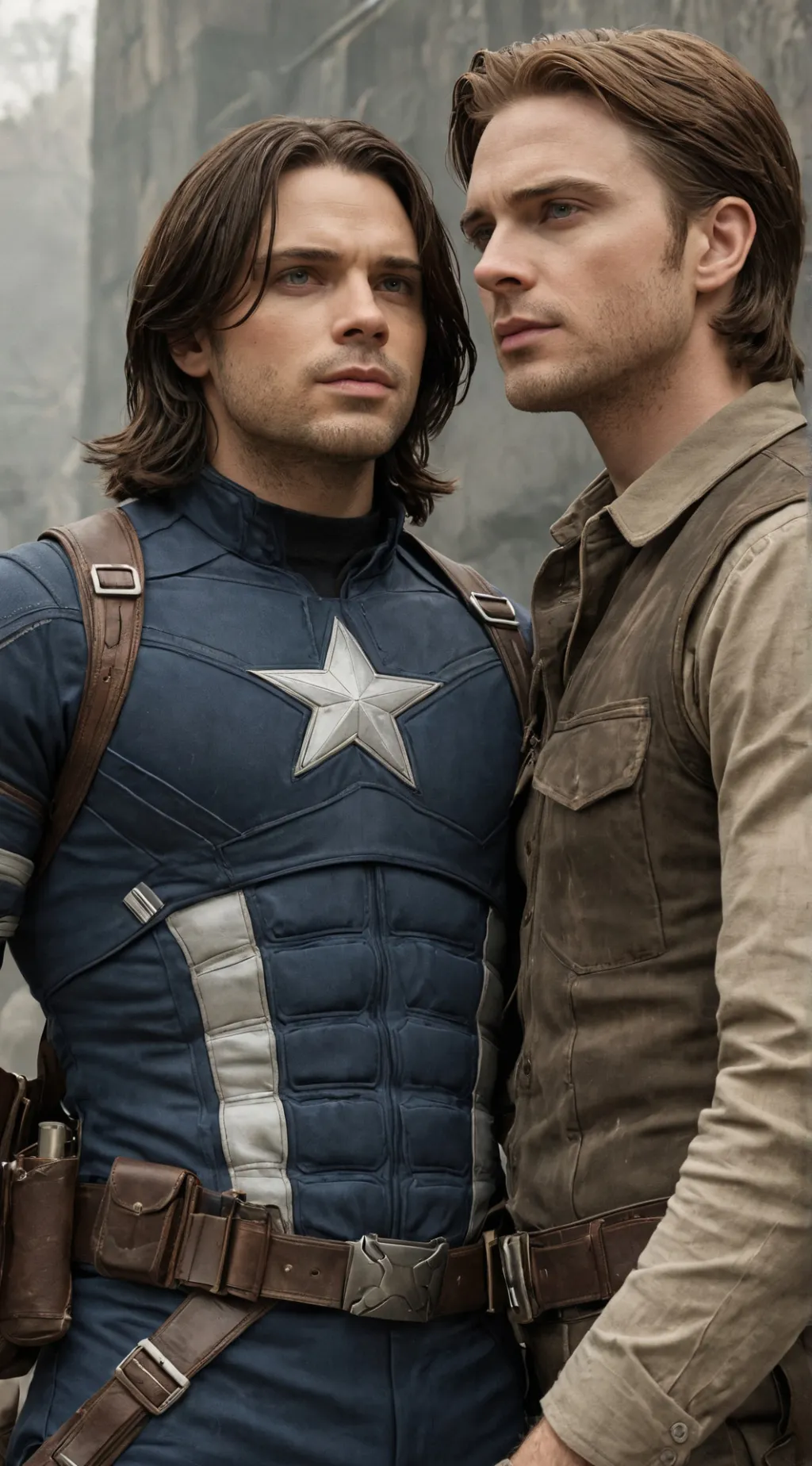ai character: Steve/Bucky/🔞 background