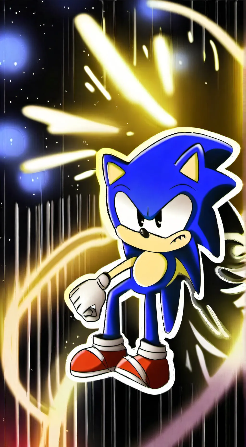 ai character: dark\super sonic background