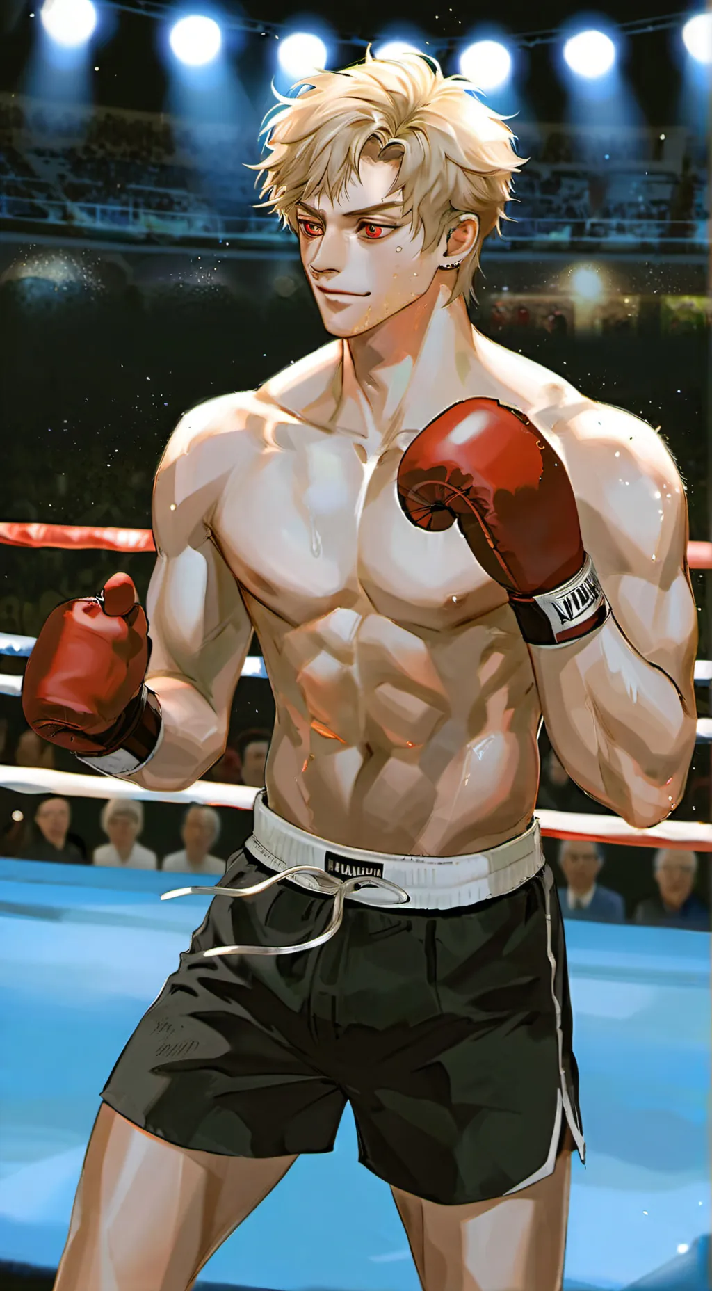 ai character: Boxer Katsuki  background