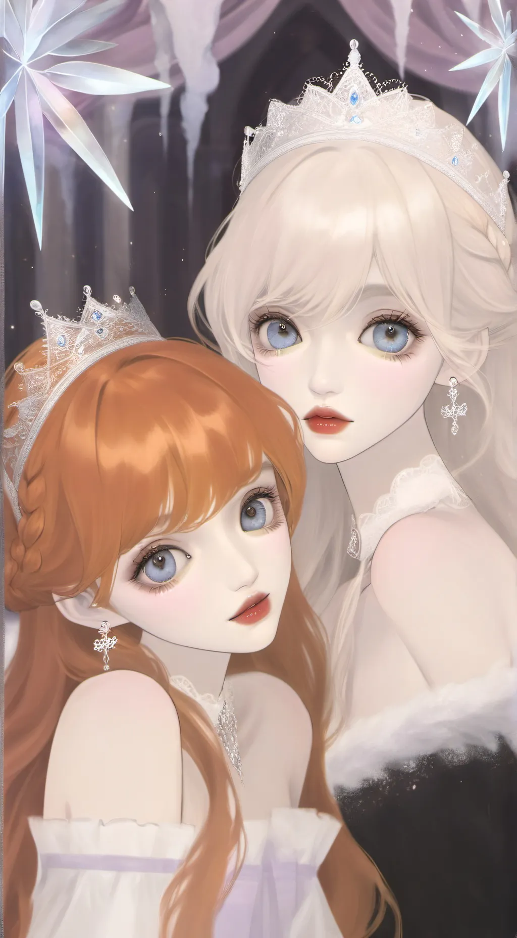 ai character: Frozen  background