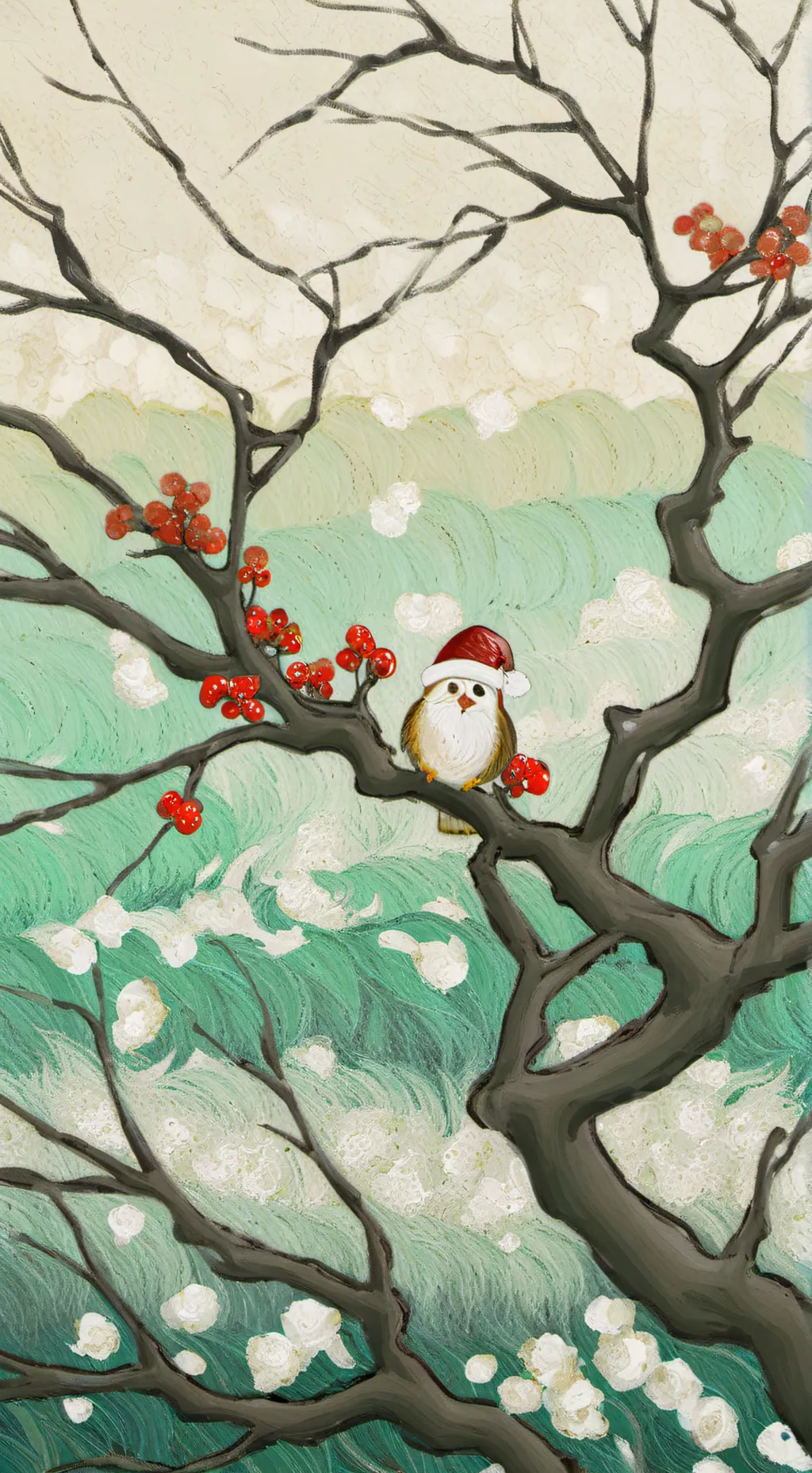 ai character: MERRY CHRISTMASS background