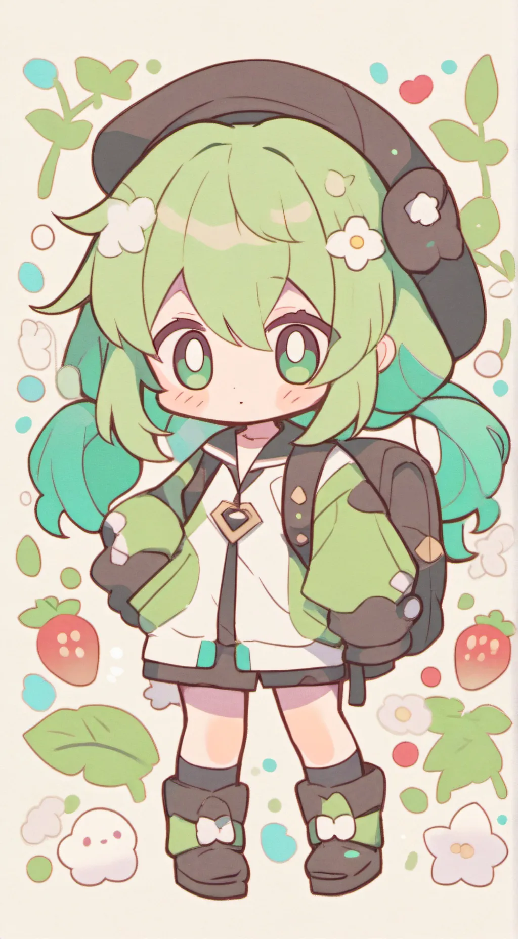 ai character: Émilie  background
