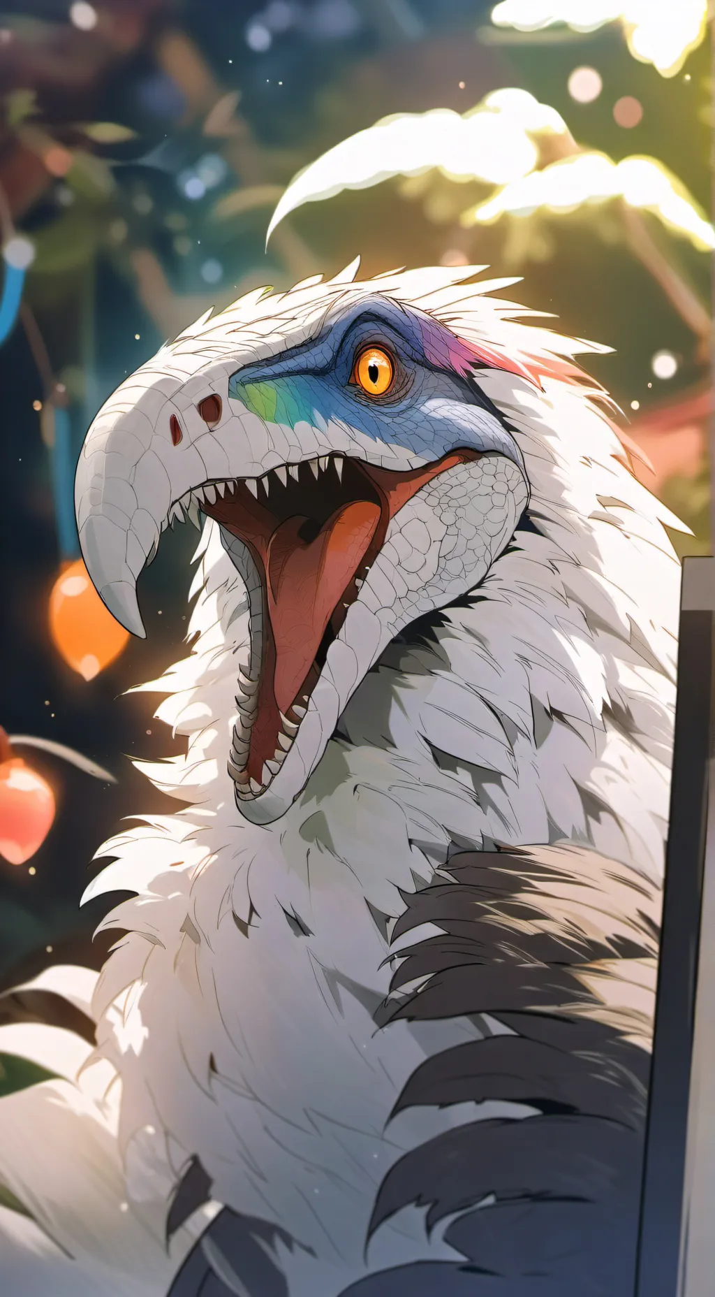 ai character: Chirpy mcRaptor background