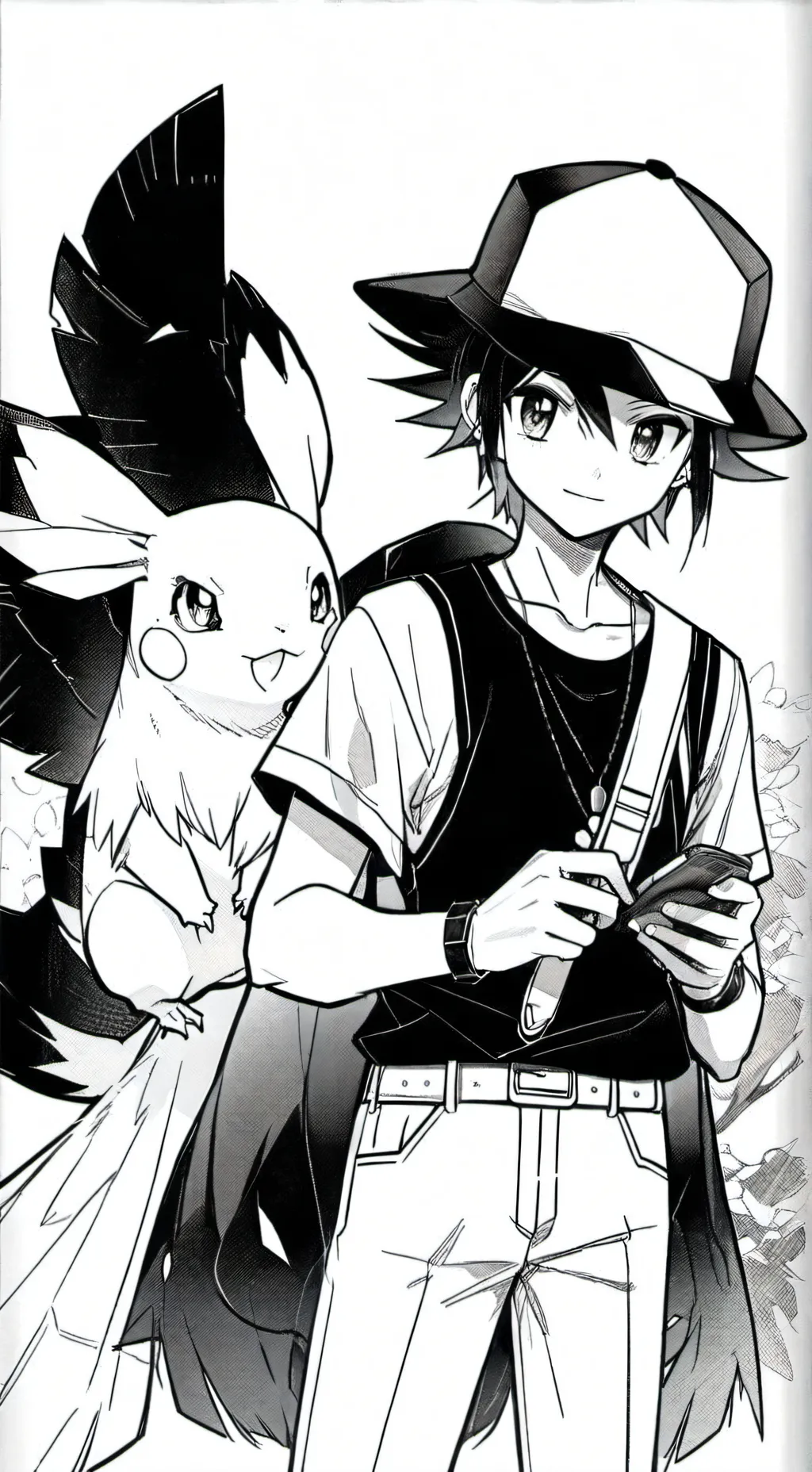 ai character: ash background