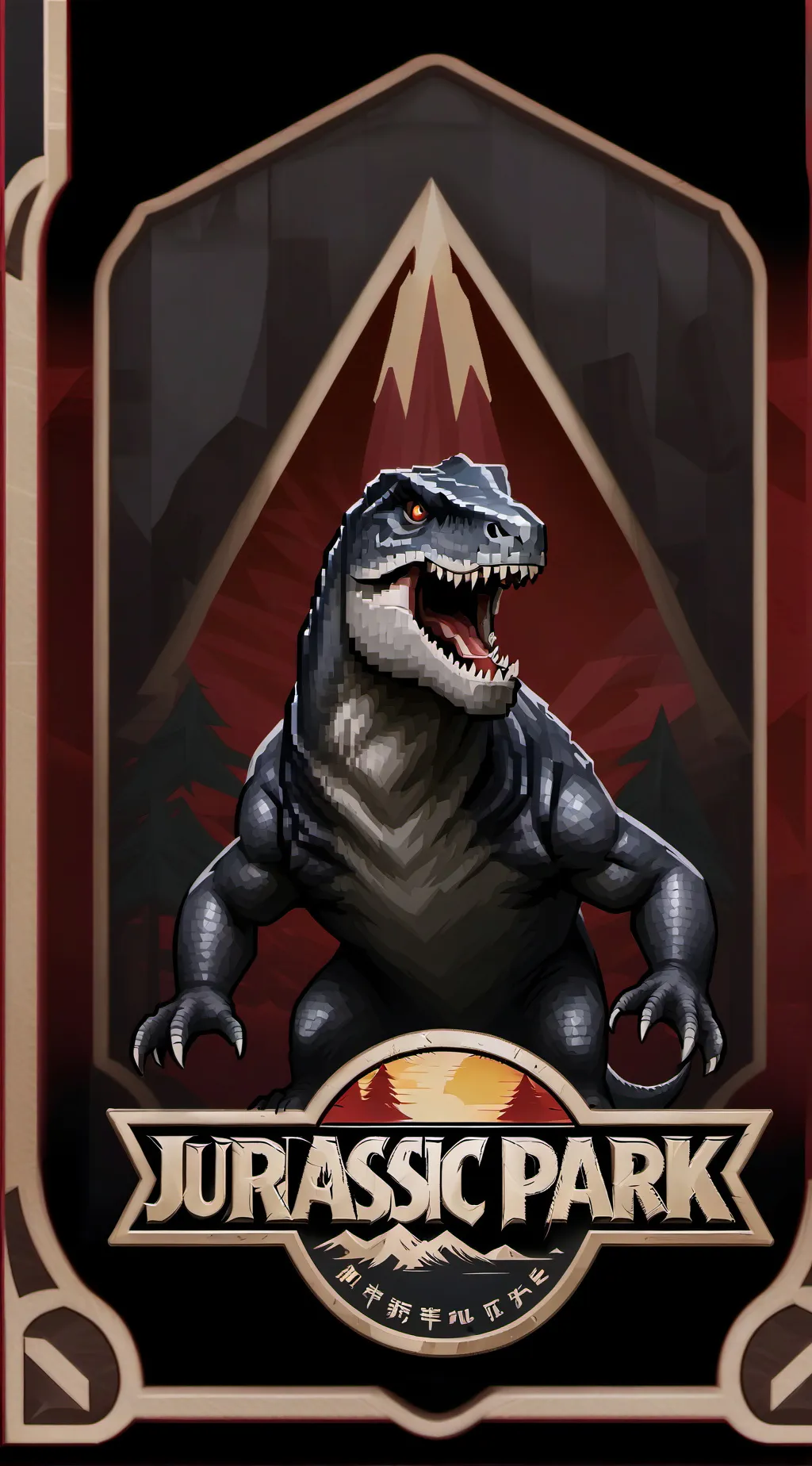 ai character: hh in Jurassic Pak background