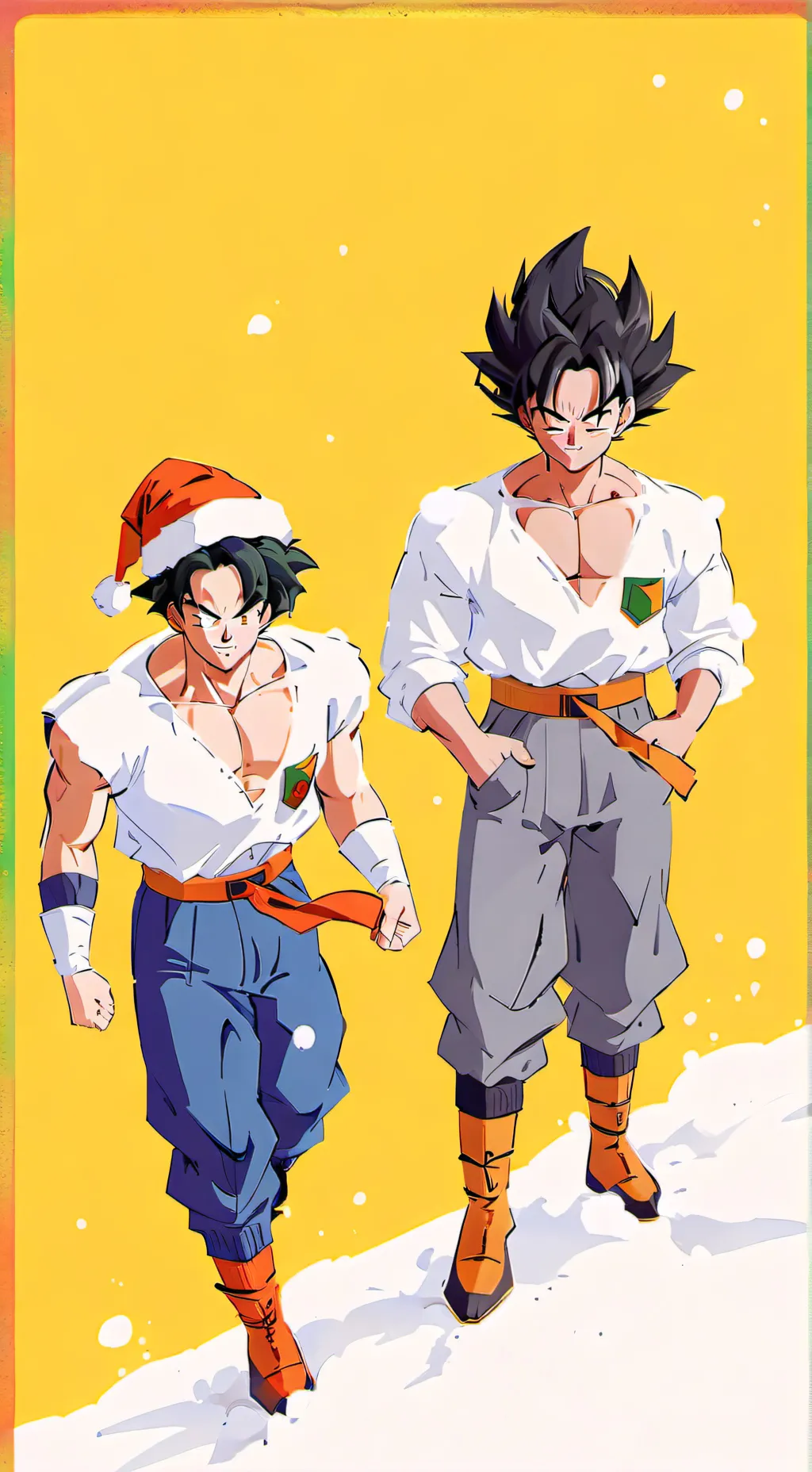 ai character: db christmas  background