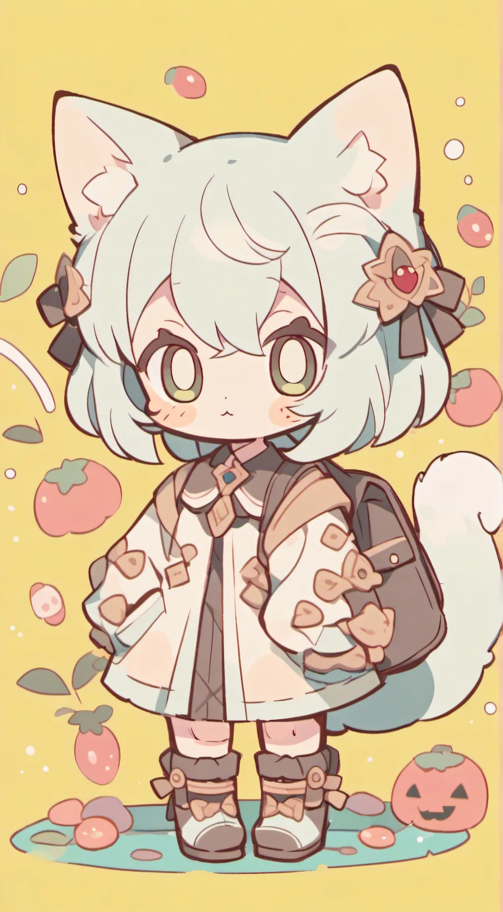 ai character: kitty girl siki background