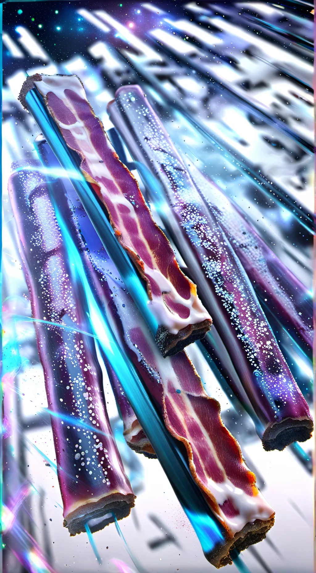 ai character: bacon  background