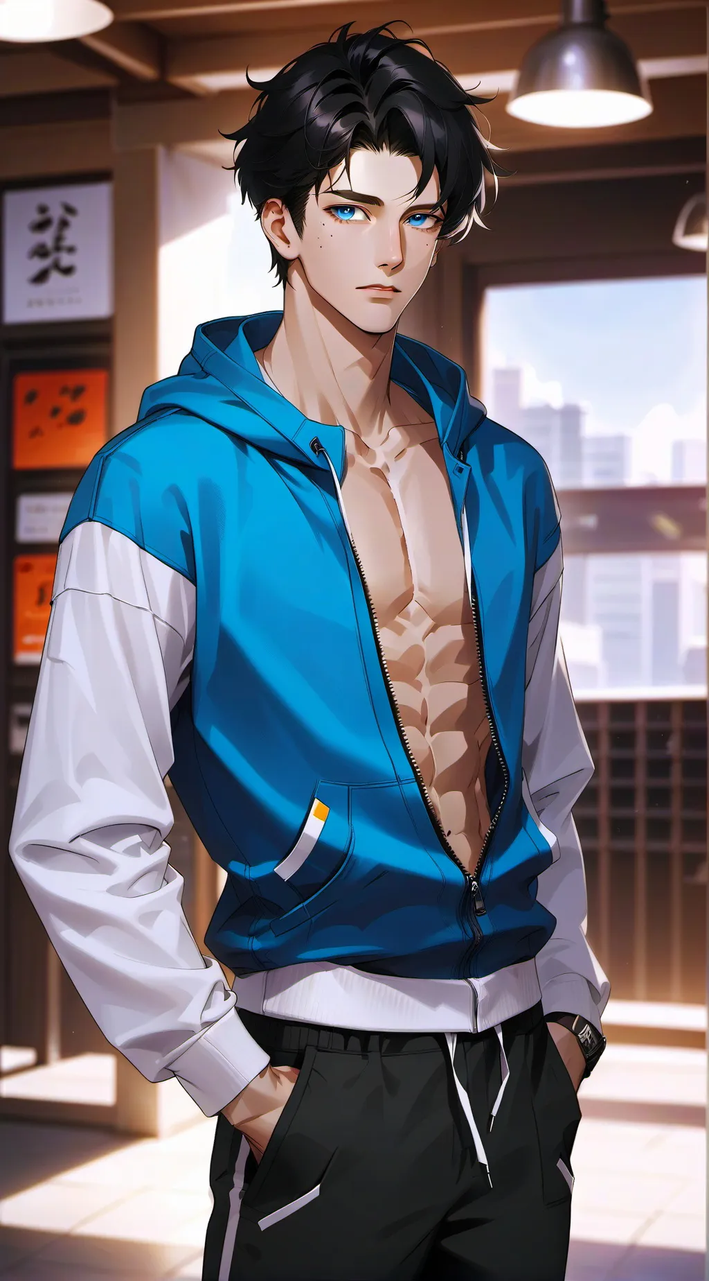 ai character: LEO background