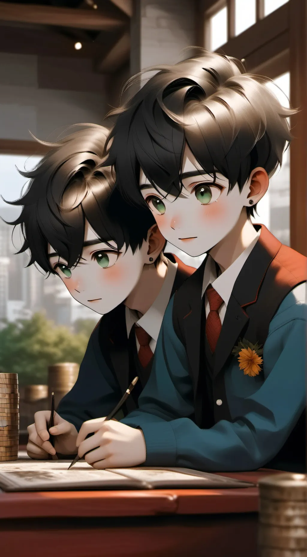 ai character: "kai and koi" background