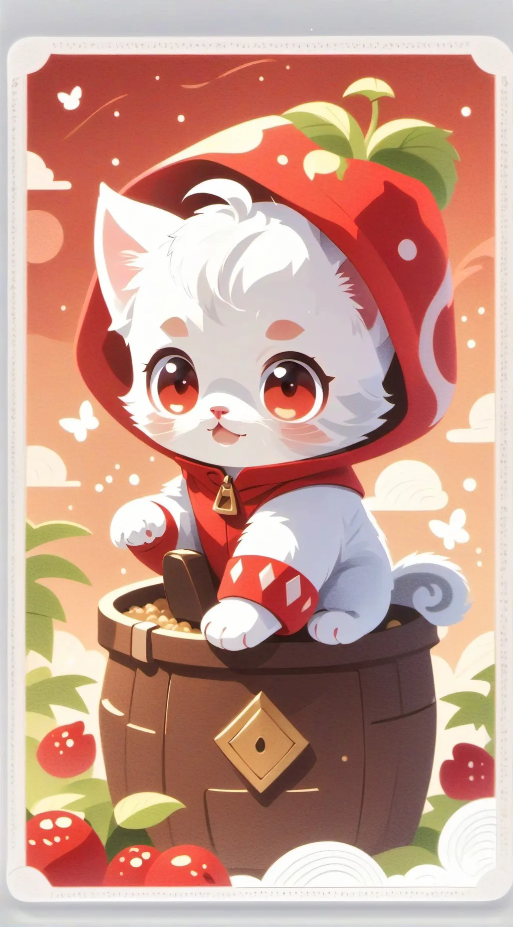 ai character: Cute kitten background
