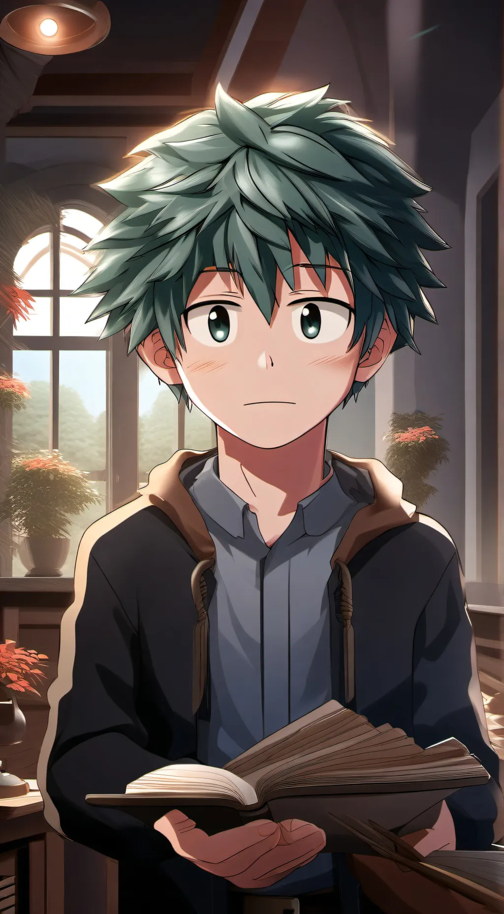 ai character: Deku Bakugo shoto  background