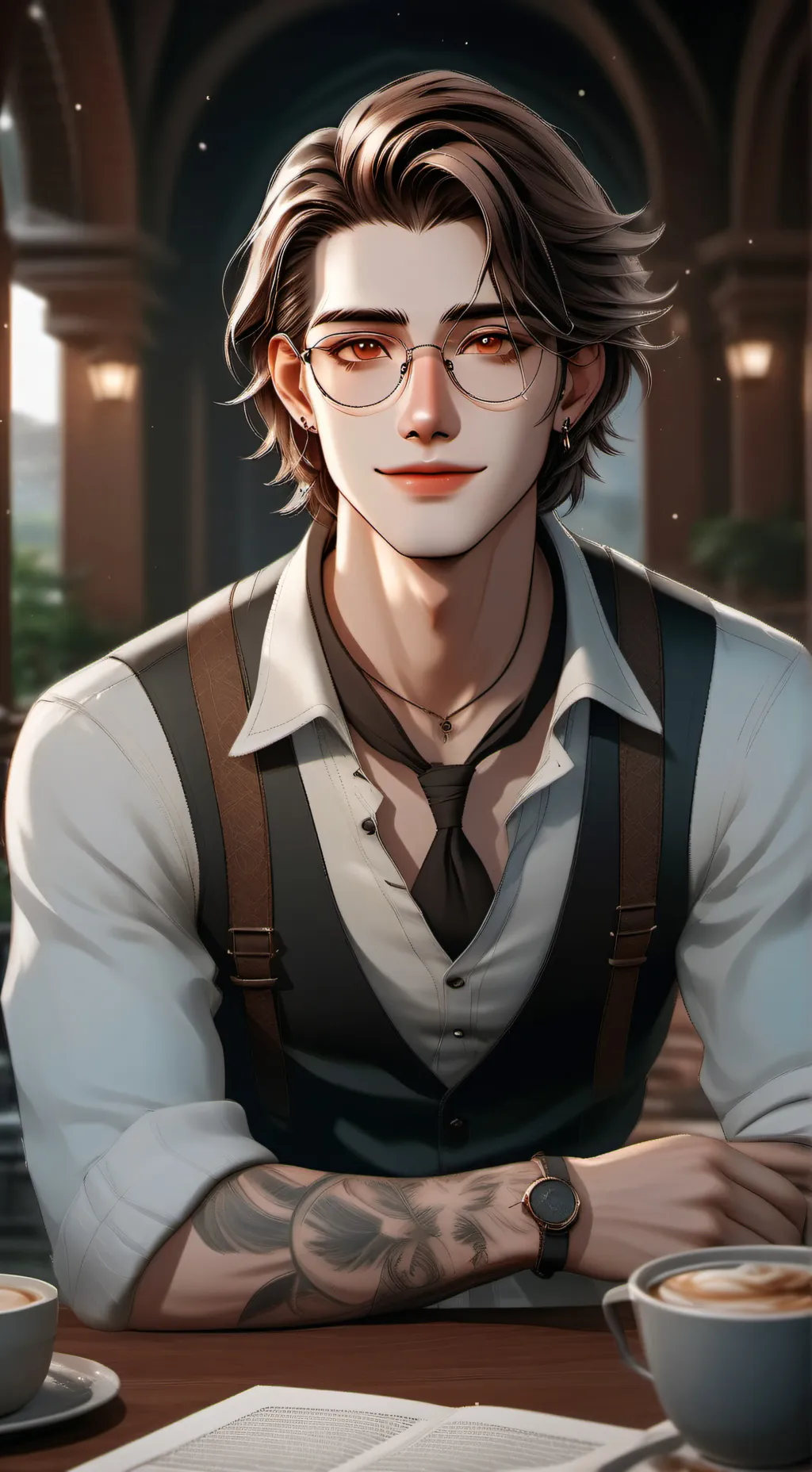 ai character: Луи  background