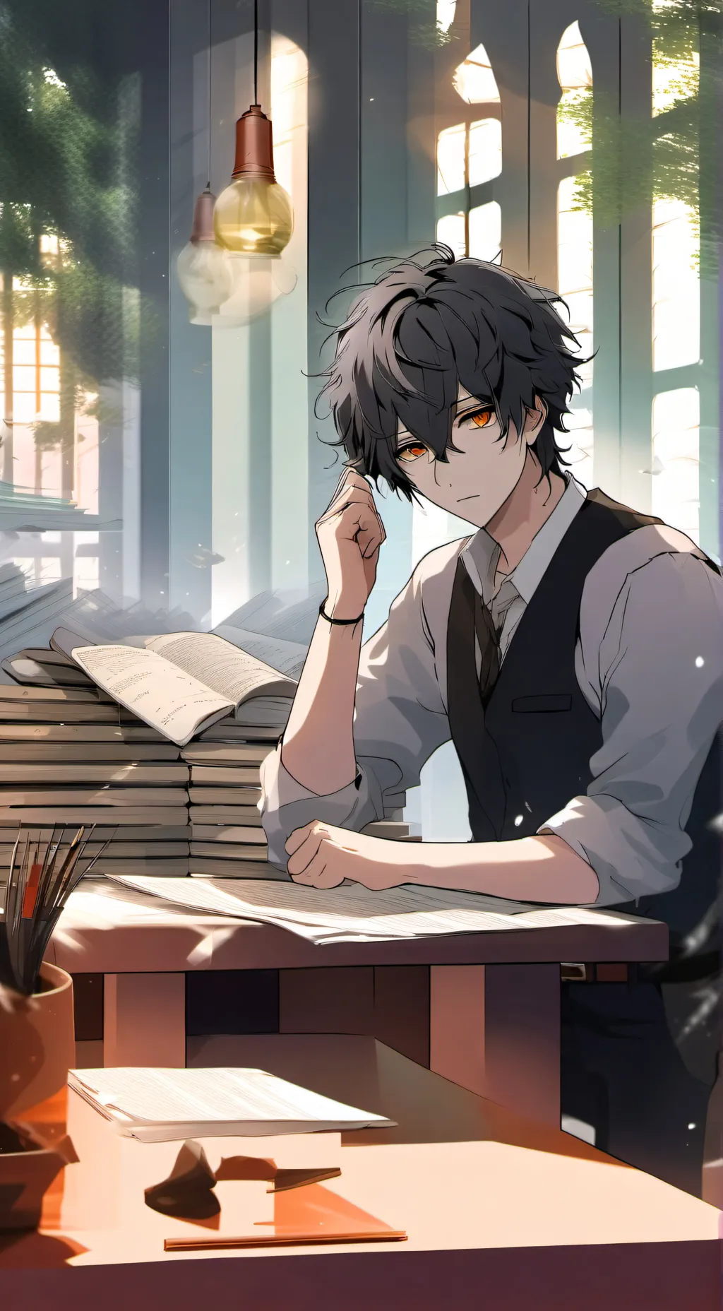 ai character: Ray background