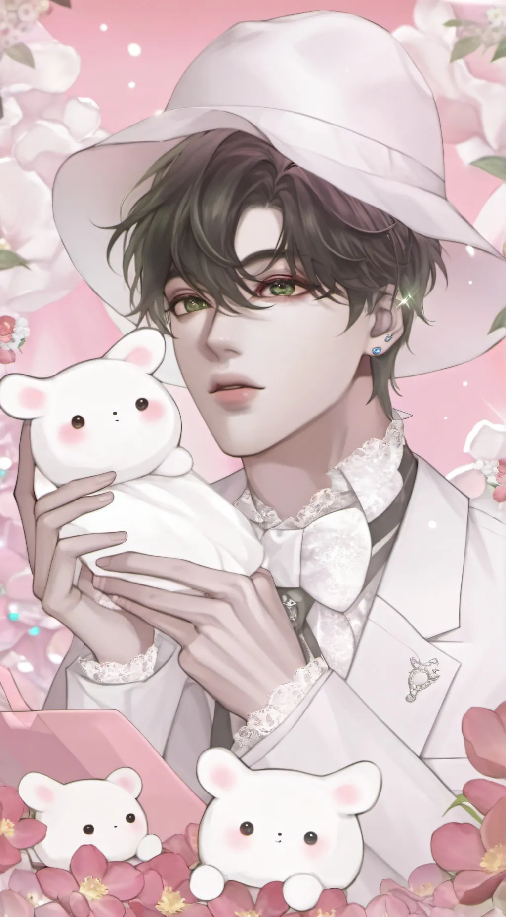 ai character: 💎💠✨♦️ background