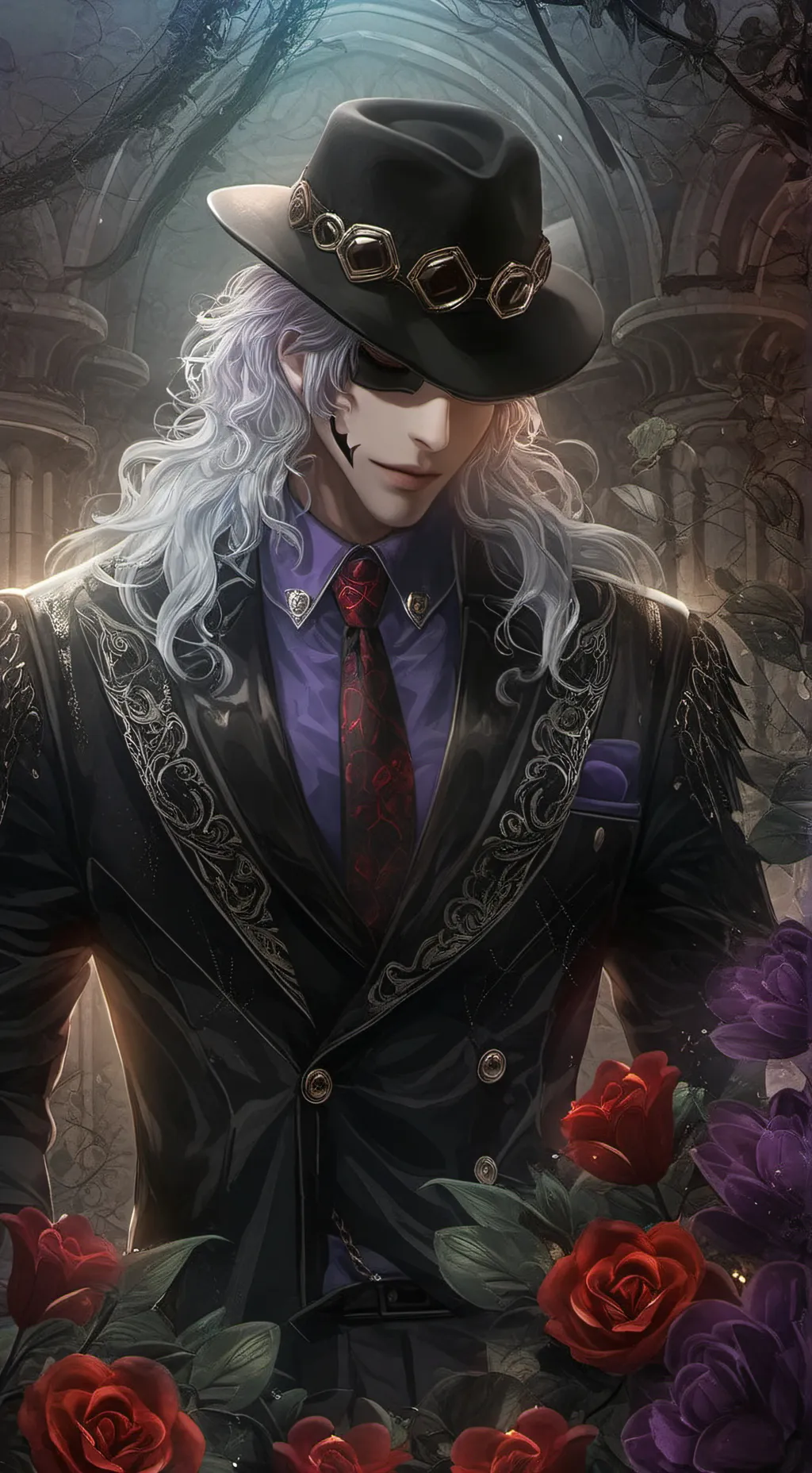 ai character: Scary Larry  background
