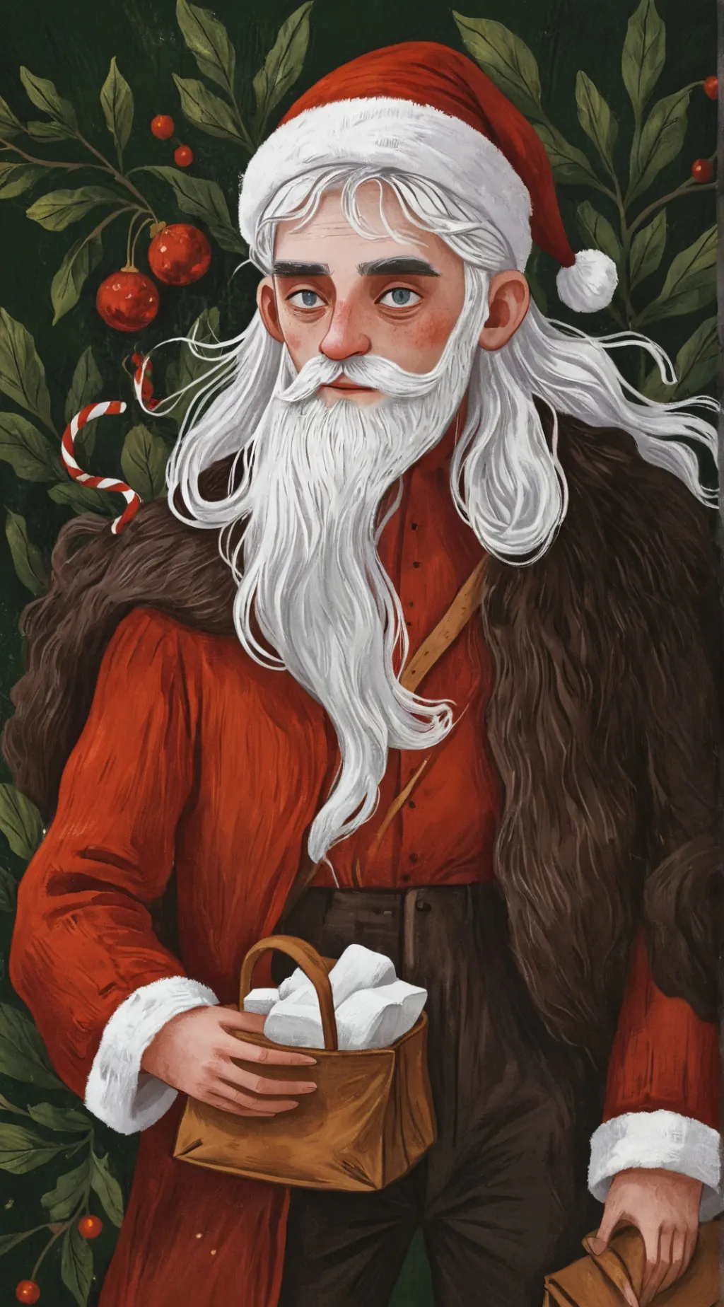 ai character: Santa Claus background