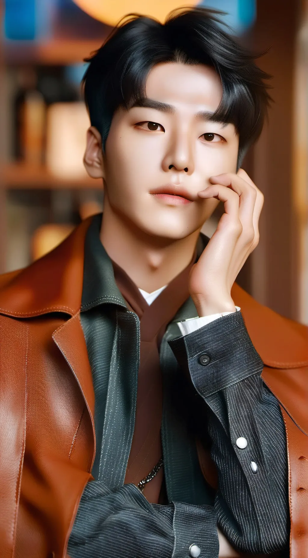 ai character: Hyunjin  background