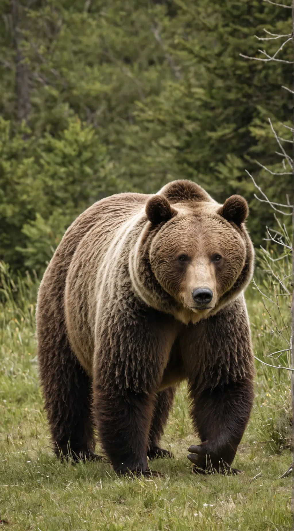 ai character: mom grizzly bear🐻 background