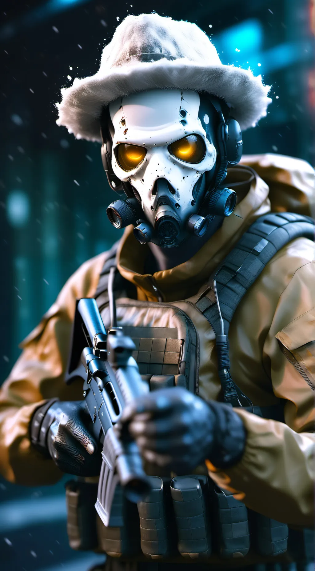 ai character: Ghost background