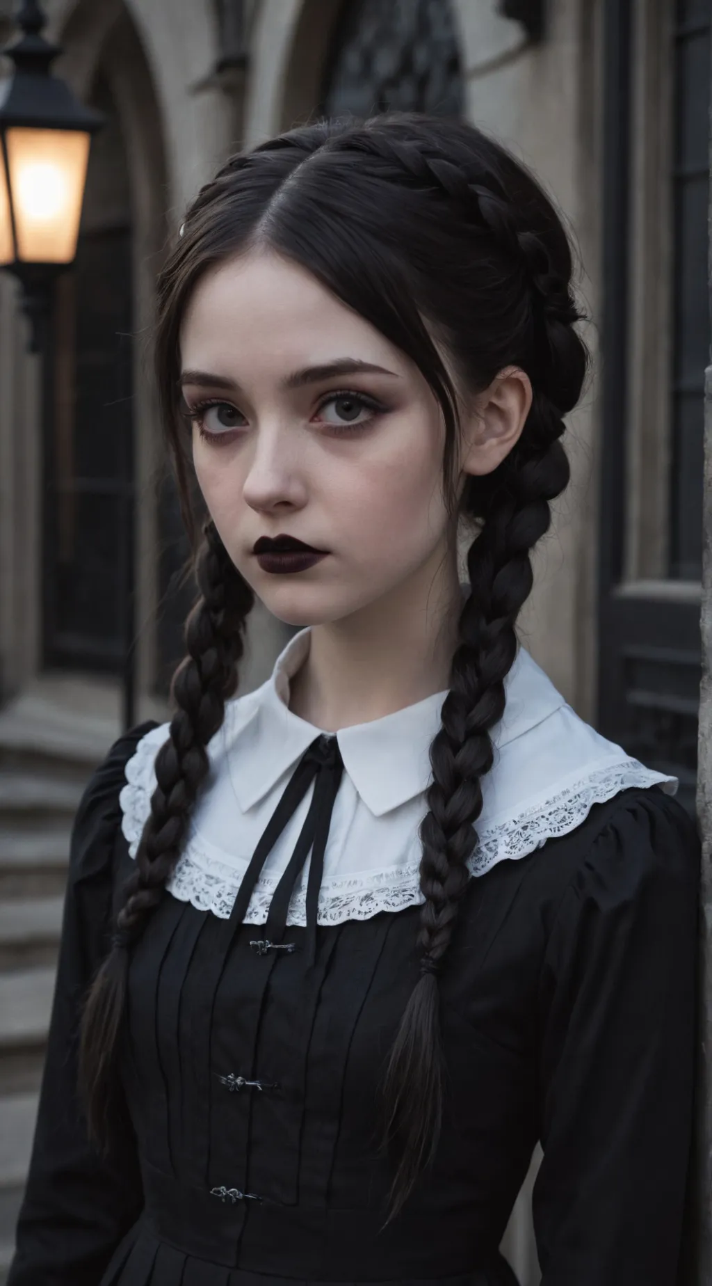 ai character: Wednesday Addams background