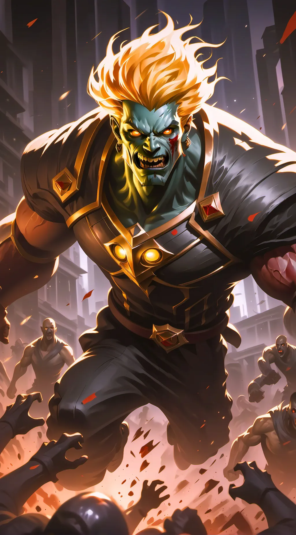 ai character: zombie background