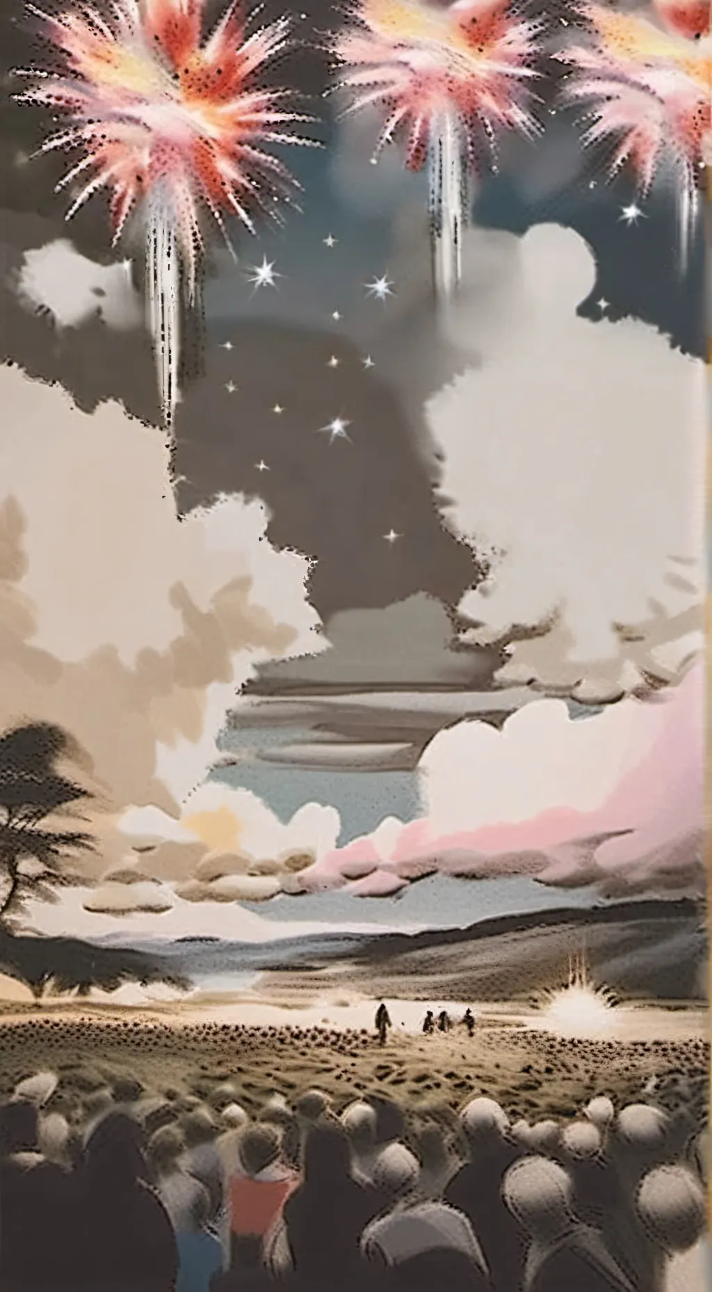 ai character: New years-kny background