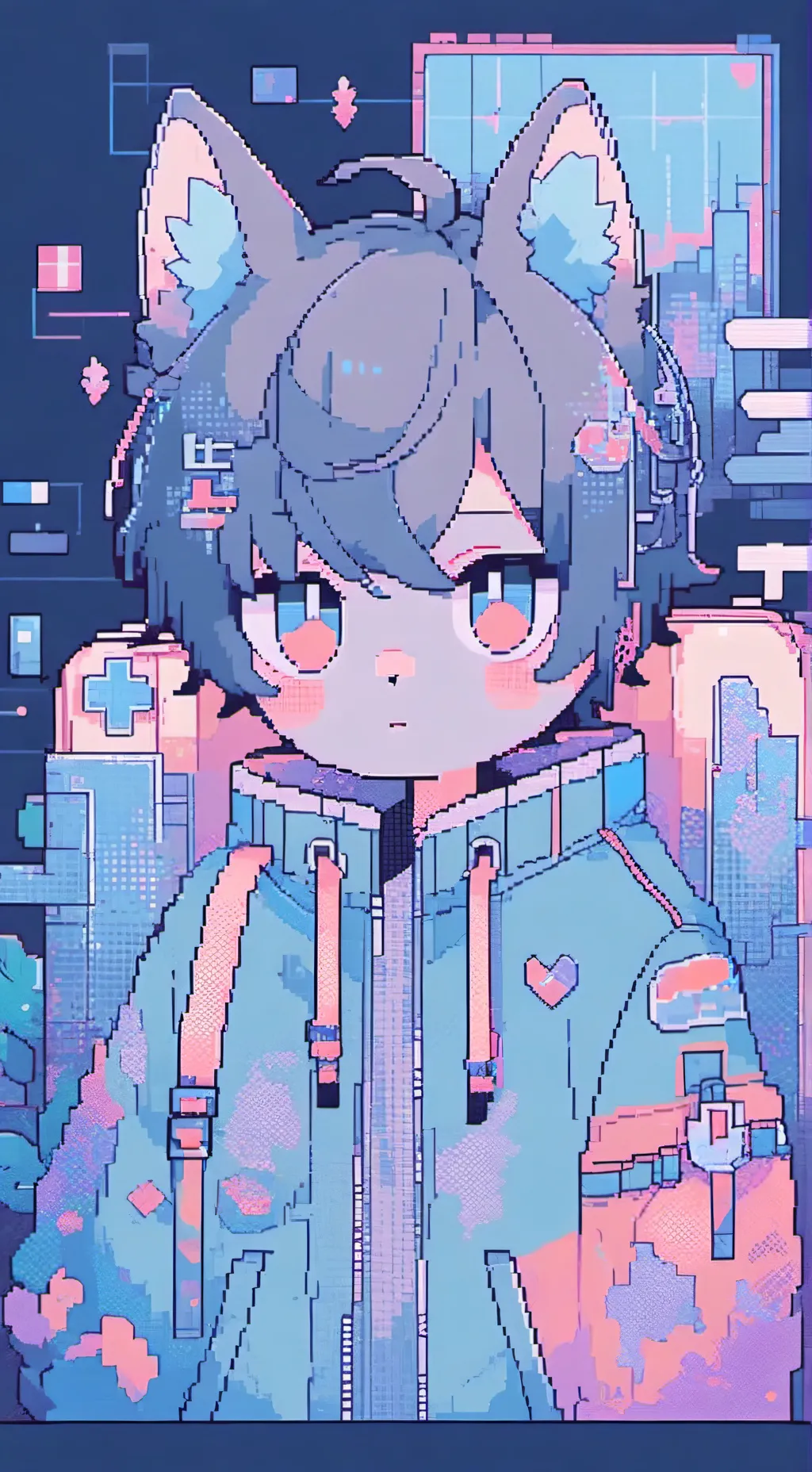 ai character: gray background